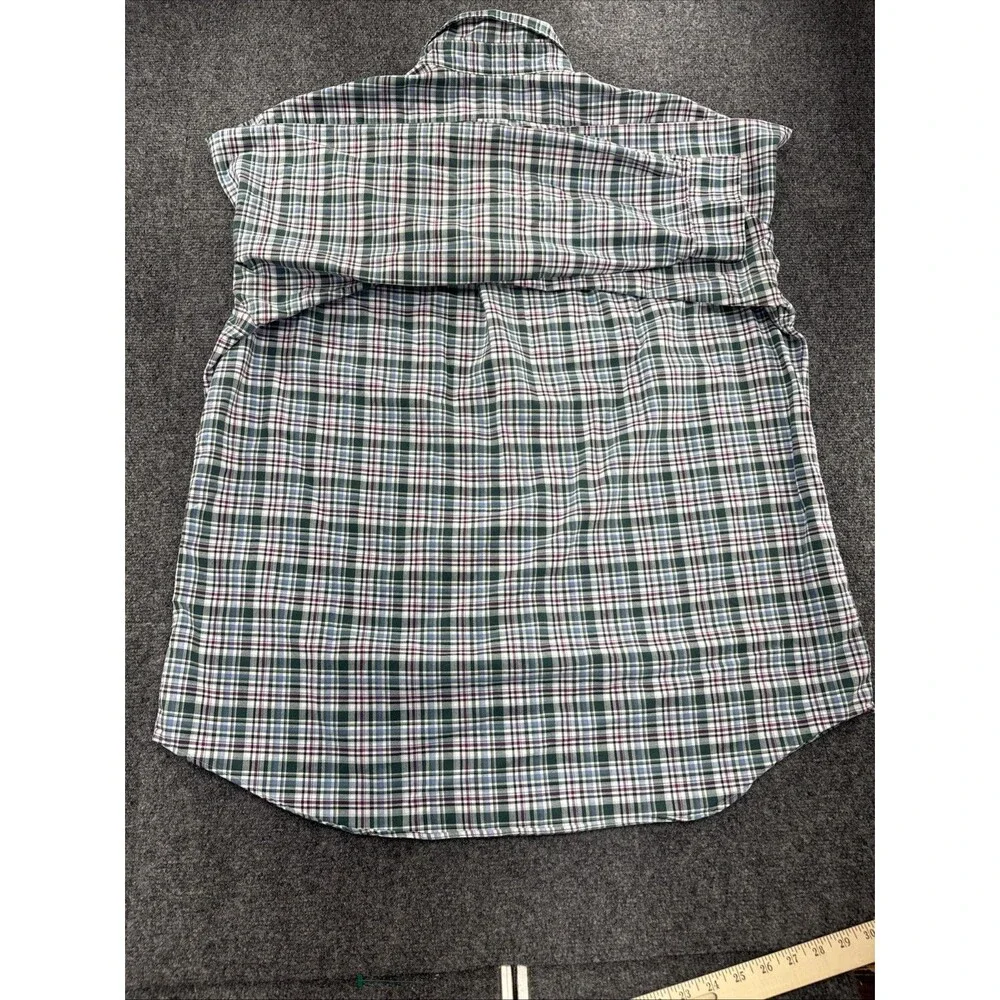 Polo Ralph Lauren Men’s XXL Green Plaid Cotton Button Down Shirt Pony Logo